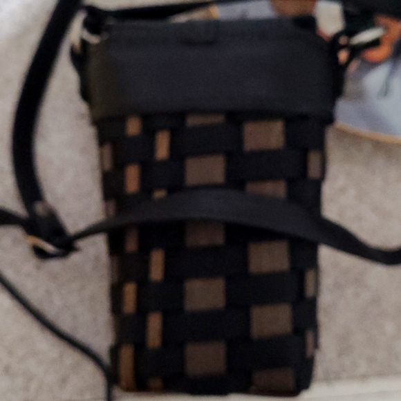 Longaberger 2008 To Go Small Buckle Bag Basket - Deep Brown / Black - Adj. Strap - Picture 2 of 6